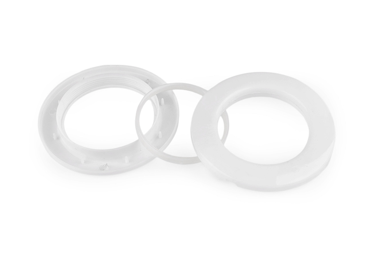 Click-öse für gardinen und vorhänge, innen-ø 42 mm - Weiß (10 Sets)