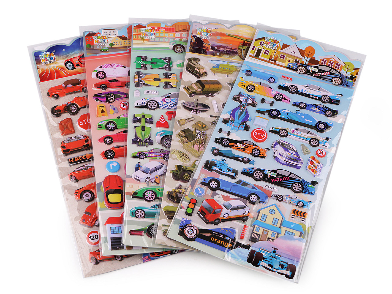 Aufkleber 3d-autos - Siehe abbildung (1 Karte)