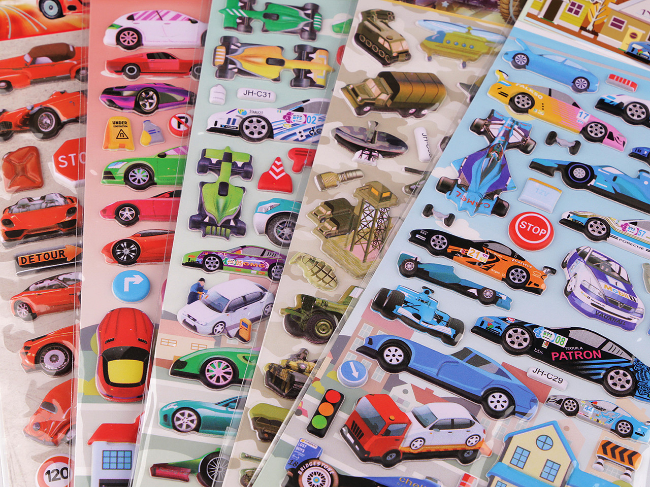 Aufkleber 3d-autos - Siehe abbildung (1 Karte)