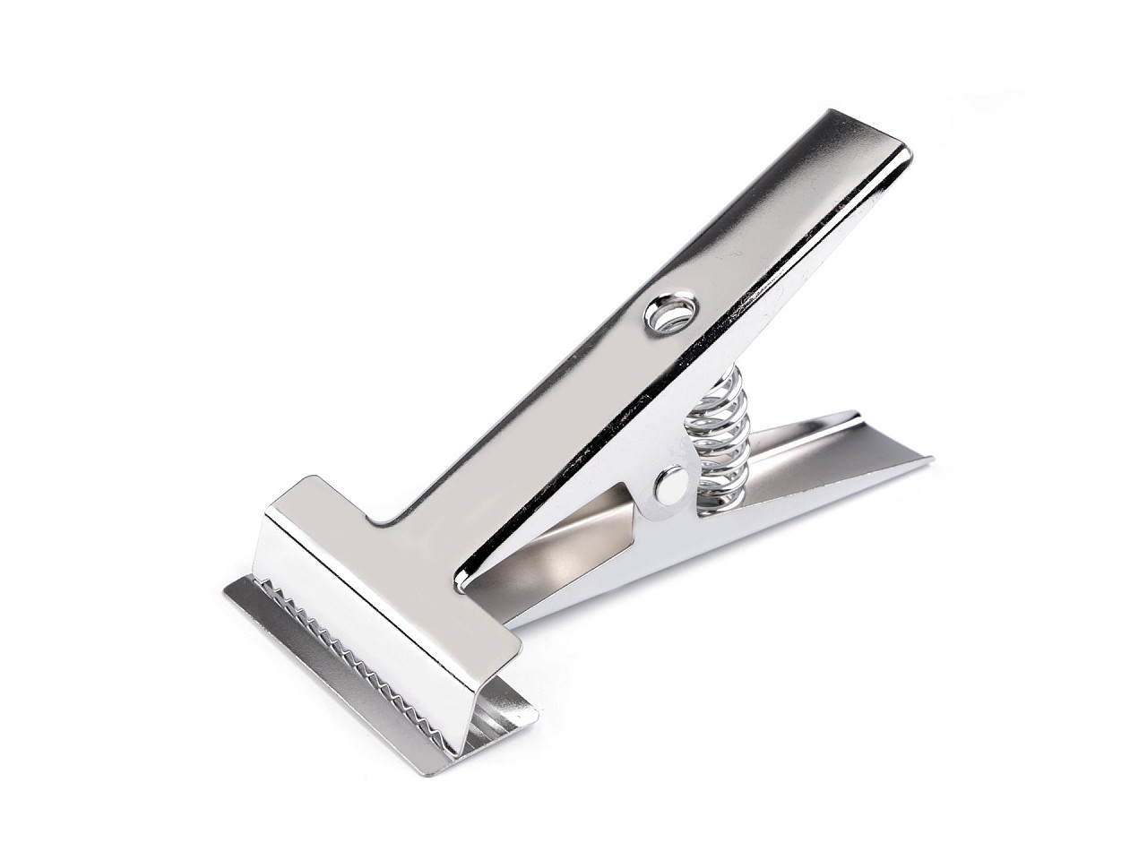 Metallklammer mit feder für stoffe, 8 cm, stark - Nickel (1 Stück)