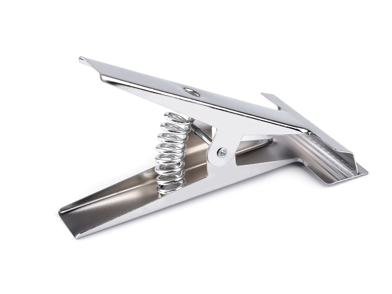 Metallklammer mit feder für stoffe, 8 cm, stark - Nickel (1 Stück)