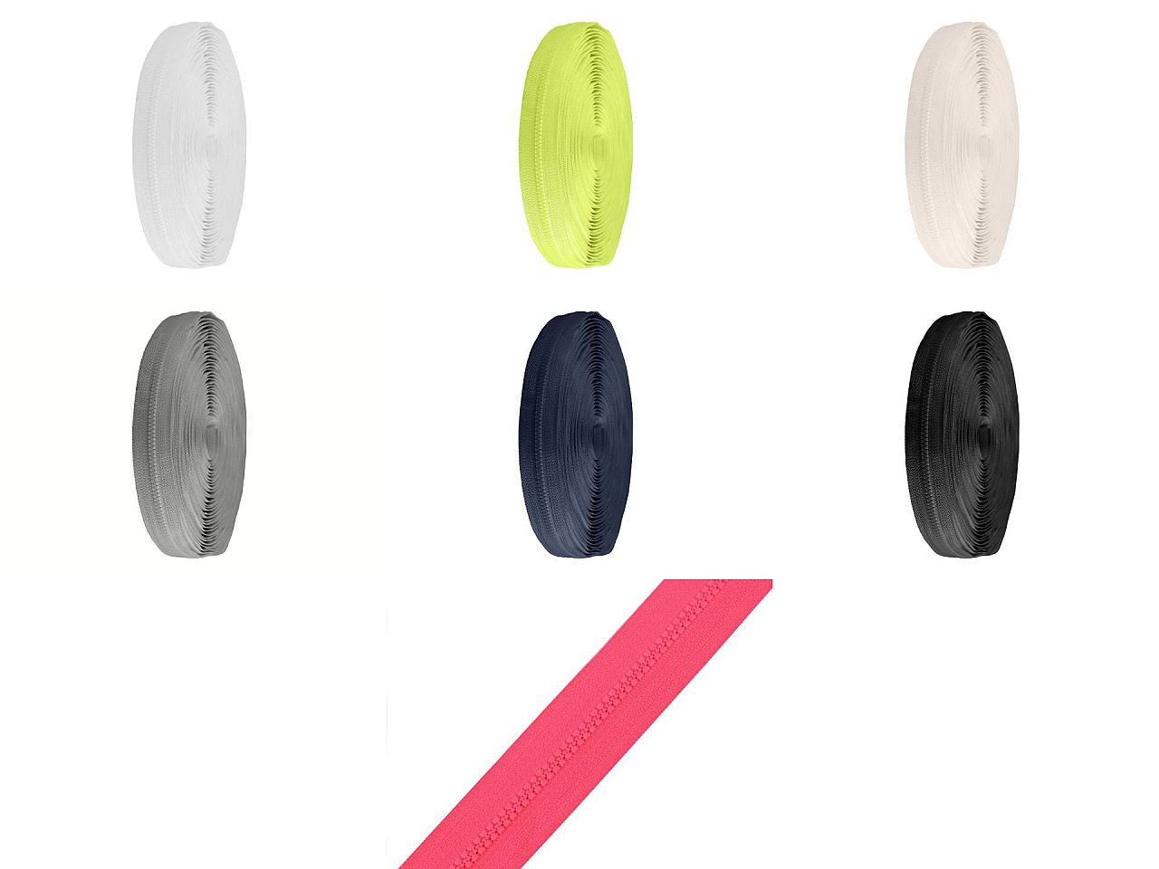 Knochenreißverschluss nr. 3, meterware - Beige aloe (200 Meter)