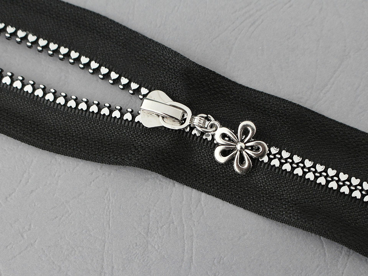 Design-knochenreißverschluss nr. 5, meterware - Schwarz (1 Meter)