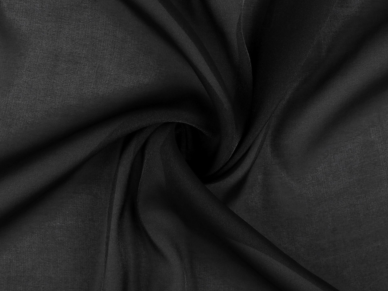 Chiffon mit glanz - Schwarz (1 Meter)