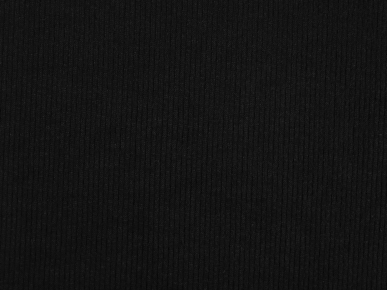 Strickstoff aus baumwolle gerippt/feiner pulloverstoff - Schwarz (1 Meter)