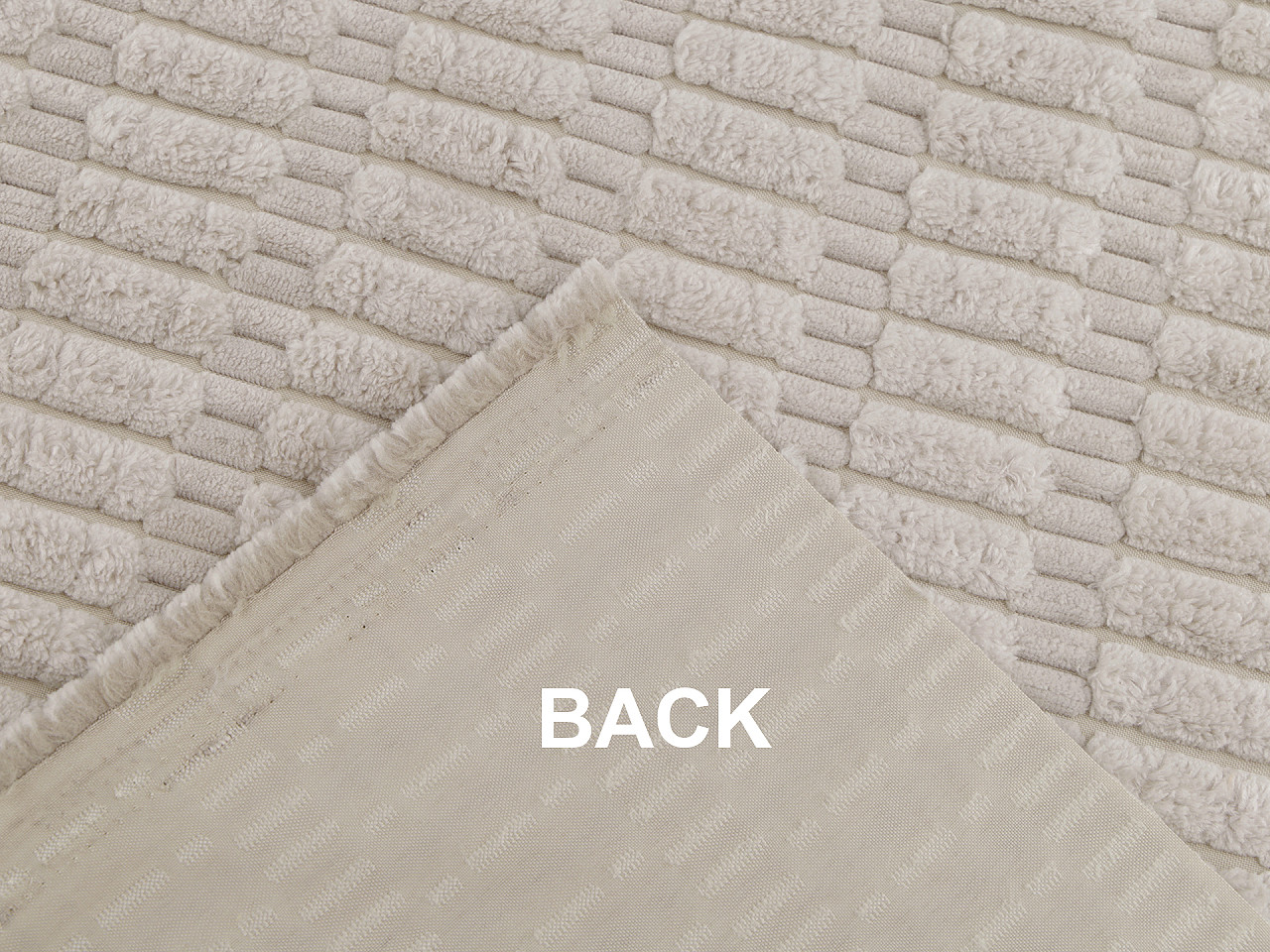 Dekostoff mit 3d-plüschstruktur - Beige (1 Meter)