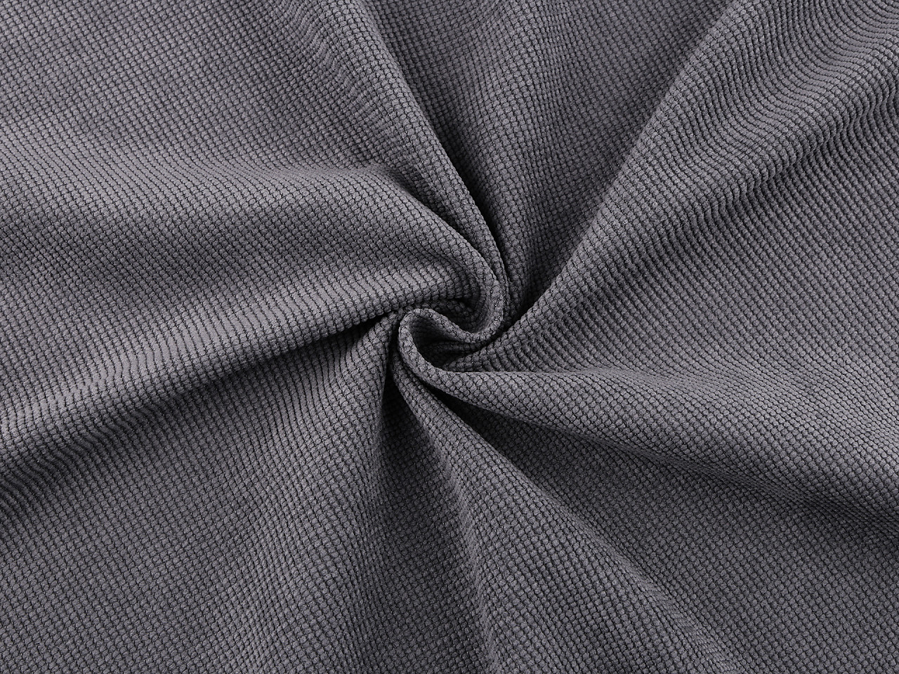 Dekostoff mit chenille-struktur - Blau (1 Meter)