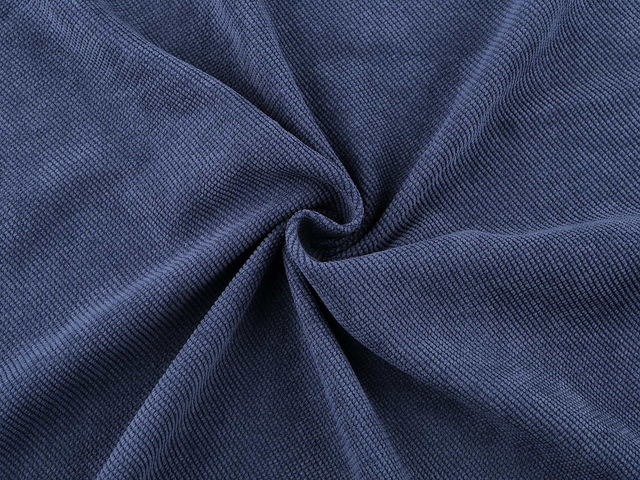 Dekostoff mit chenille-struktur - Blau (1 Meter)