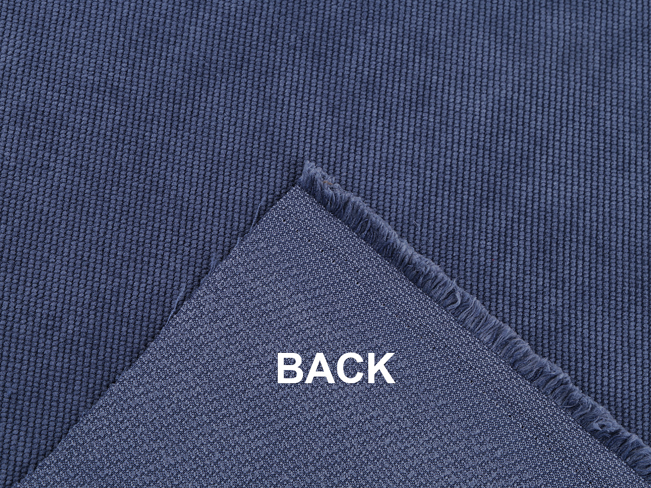 Dekostoff mit chenille-struktur - Blau (1 Meter)