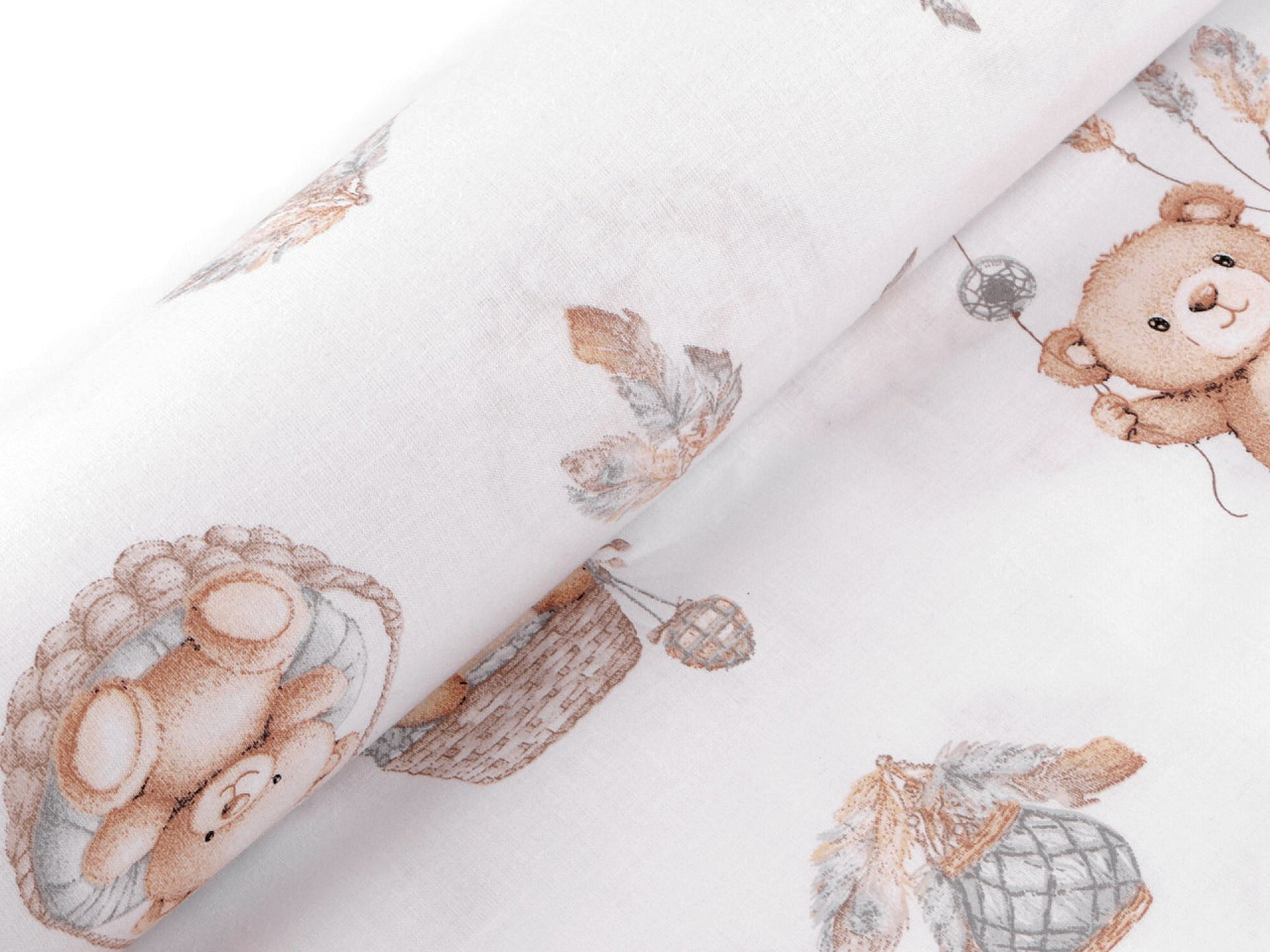 Baumwollstoff/leinwand bärchen - Eisblau (1 Meter)