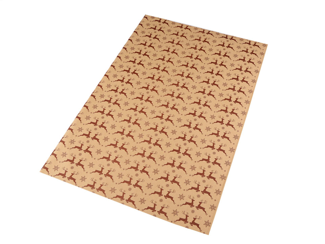 Weihnachtsgeschenkpapier, 49 x 69 cm - Naturbraun (20 Stücke)
