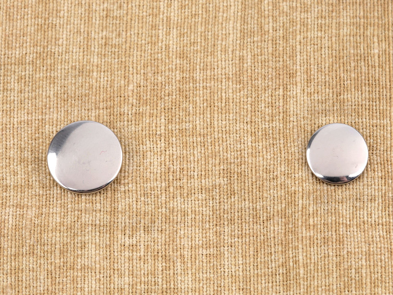 Doppelseitige metalldruckknöpfe für dicke stoffe, ø 15 mm, edelstahl - Nickel (50 Sets)