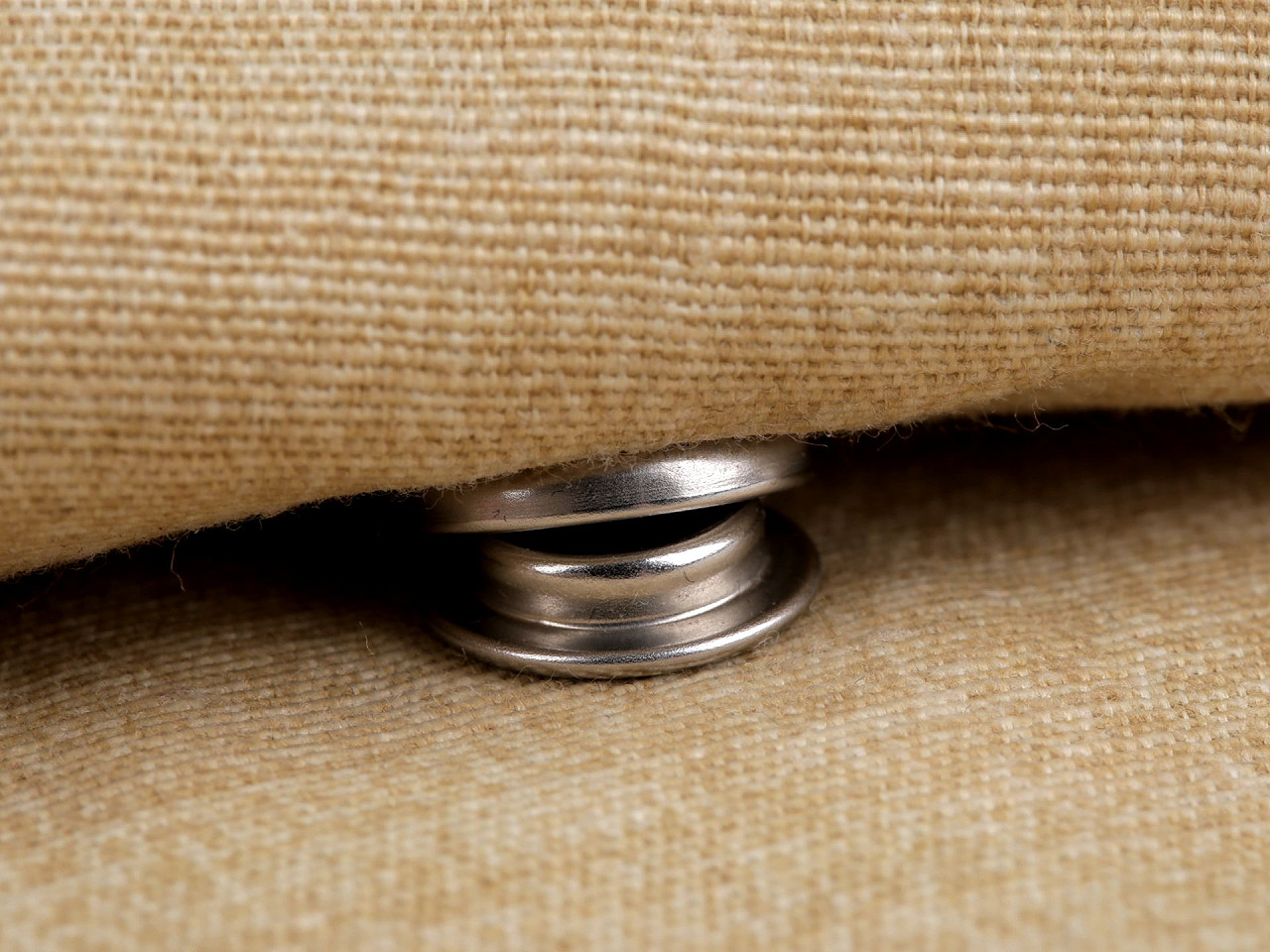 Doppelseitige metalldruckknöpfe für dicke stoffe, ø 15 mm, edelstahl - Nickel (50 Sets)