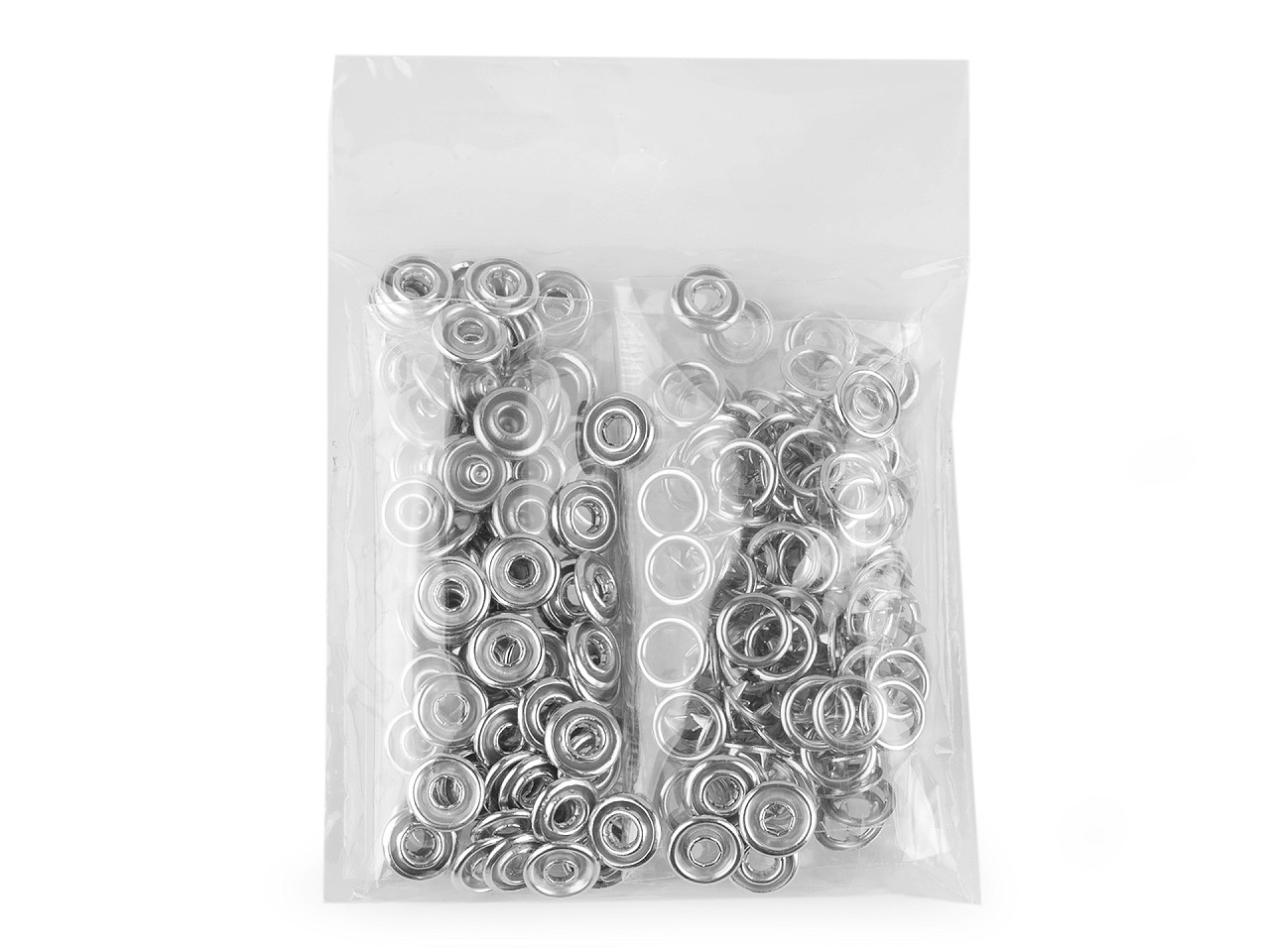 Roland baby druckknöpfe für dünne stoffe, ø 10 mm, lose - Nickel (50 Sets)