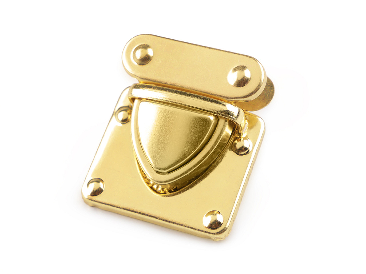 Steckschloss/mappenschloss, 36 x 33 mm - Altmessing (5 Sets)