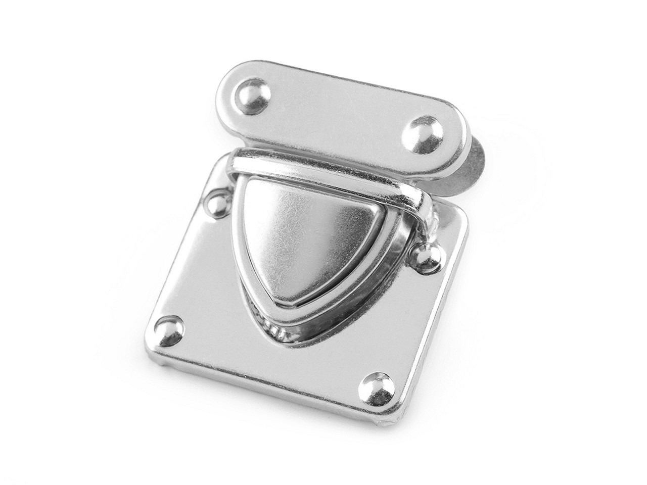 Steckschloss/mappenschloss, 36 x 33 mm - Altmessing (5 Sets)