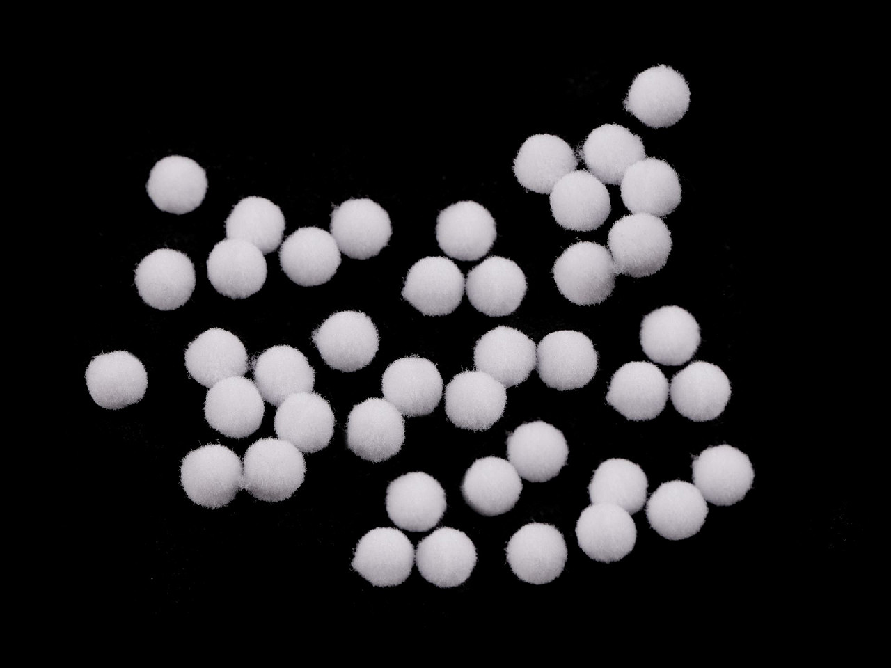 Mini-pompon, ø 8 mm - Schwarz (2000 Stücke)