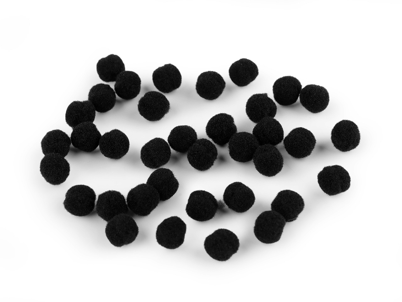 Mini-pompon, ø 8 mm - Schwarz (2000 Stücke)