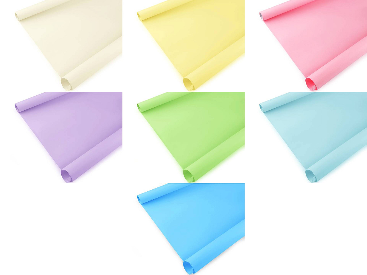 Geschenkpapier einfarbig, matt, 0,78 x 2 m - Weiss-gelb (1 Stück)