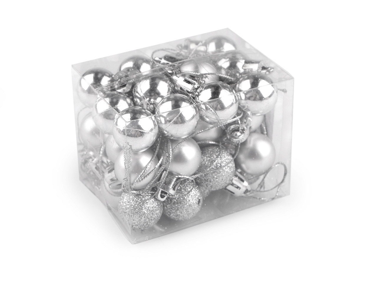 Weihnachtskugeln, ø 20 mm - Silber (1 Dosis)