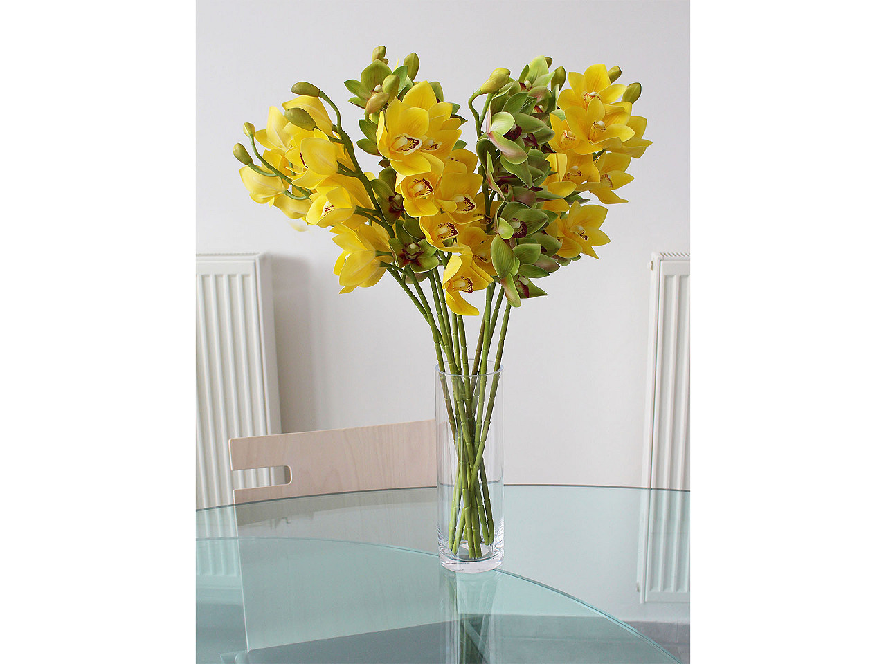 Künstliche orchidee lang - Pink (1 Stück)