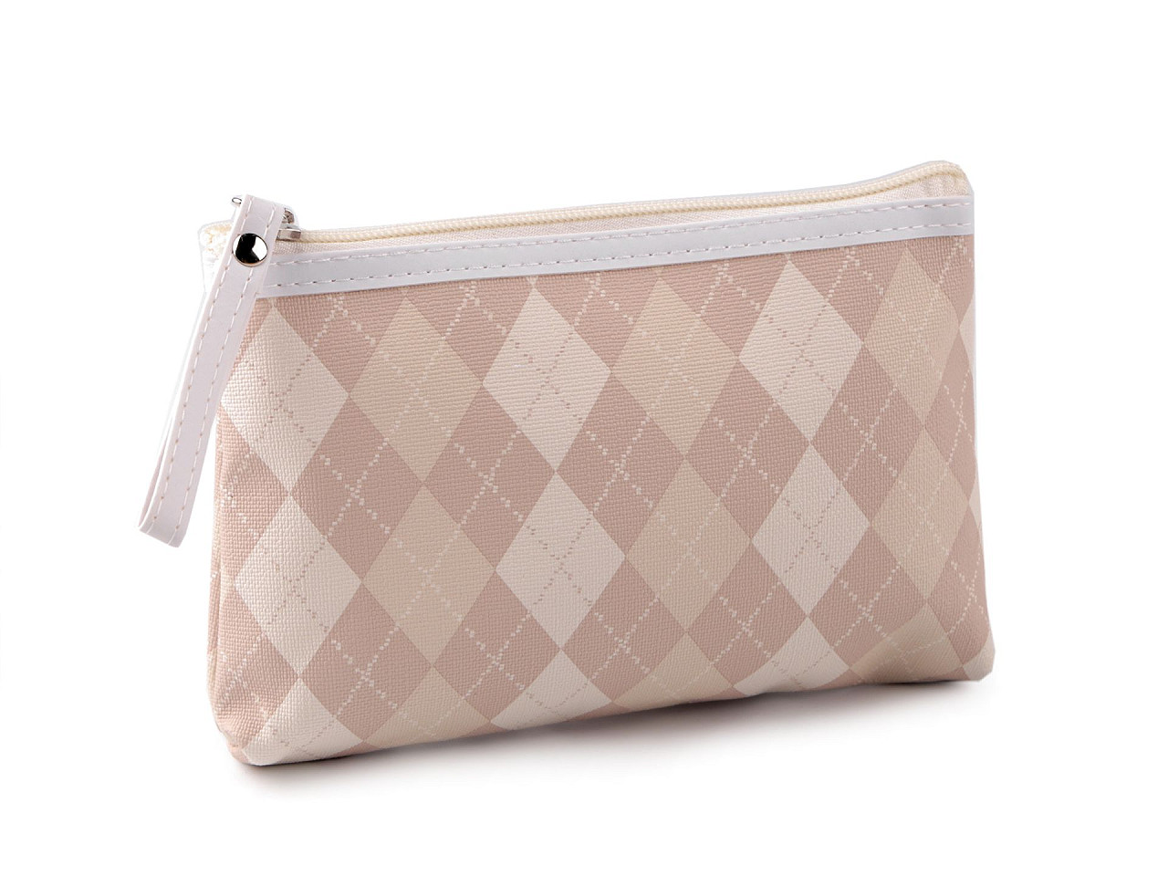 Kosmetiktasche/etui waschbar, 14 x 20 cm - Dunkelbeige (1 Stück)