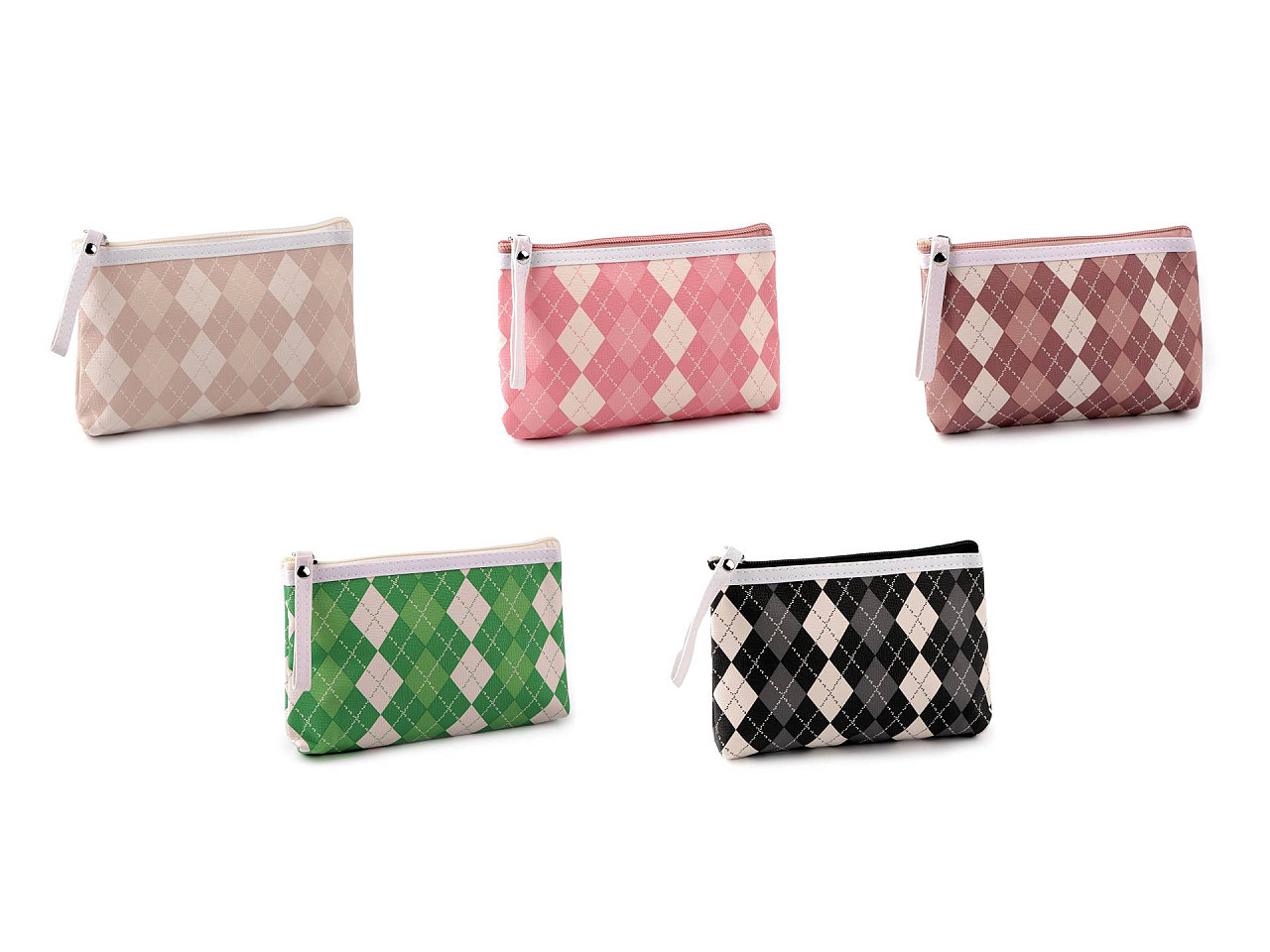 Kosmetiktasche/etui waschbar, 14 x 20 cm - Dunkelbeige (1 Stück)