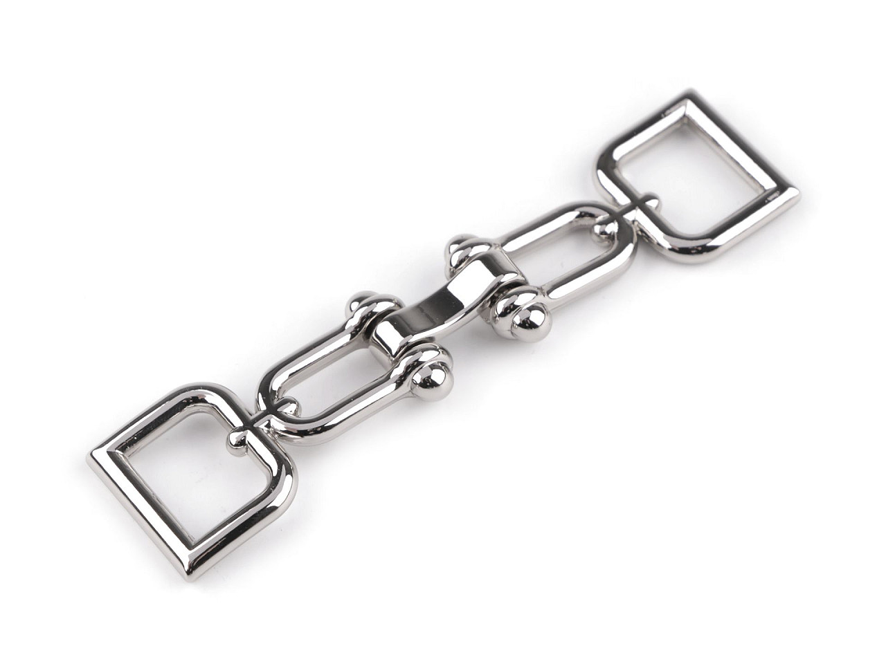 Dekorativer verschluss, durchzug 15 mm - Nickel (15 Paare)