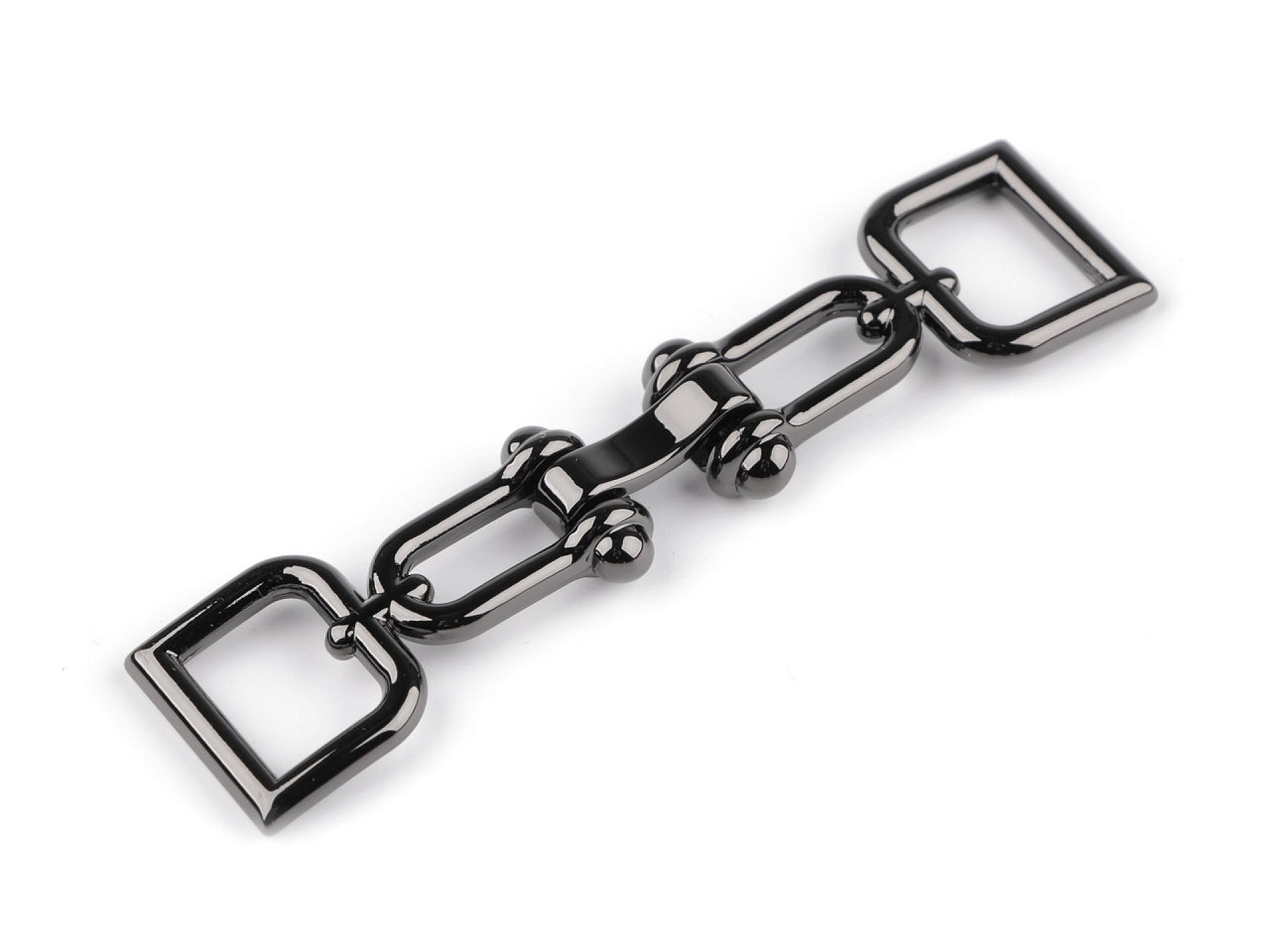 Dekorativer verschluss, durchzug 15 mm - Nickel (15 Paare)