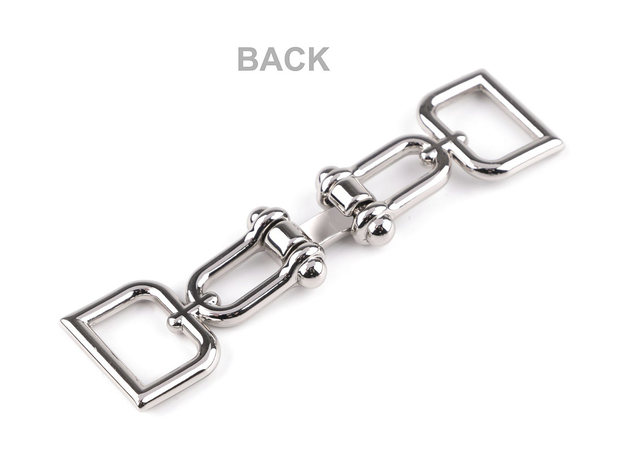 Dekorativer verschluss, durchzug 15 mm - Nickel (15 Paare)