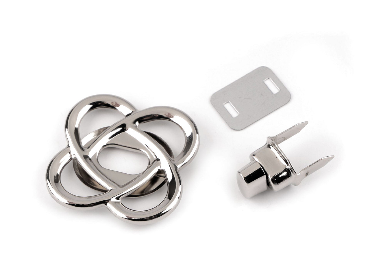 Steckschloss/mappenschloss, 49 x 49 mm - Rosagold (5 Sets)